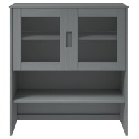 vidaXL Highboard-Oberteil MOLDE Grau 90x35x100 cm Massivholz Kiefer