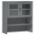 vidaXL Highboard-Oberteil MOLDE Grau 90x35x100 cm Massivholz Kiefer