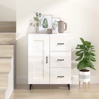 vidaXL Sideboard Hochglanz-Weiß 69,5x34x90 cm...