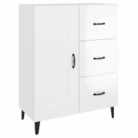 vidaXL Sideboard Hochglanz-Wei&szlig; 69,5x34x90 cm Holzwerkstoff