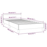 vidaXL Bettgestell mit Kopfteil Dunkelgr&uuml;n 80x200 cm Samt