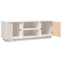 vidaXL TV-Schrank Wei&szlig; 110x35x40,5 cm Massivholz Kiefer