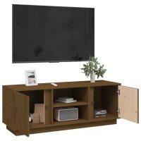 vidaXL TV-Schrank Honigbraun 110x35x40,5 cm Massivholz Kiefer