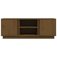 vidaXL TV-Schrank Honigbraun 110x35x40,5 cm Massivholz Kiefer