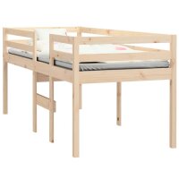 vidaXL Hochbett 75x190 cm Massivholz Kiefer