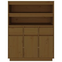 vidaXL Highboard Honigbraun 89x40x116,5 cm Massivholz Kiefer