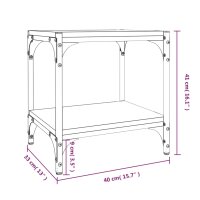 vidaXL TV-Schrank Schwarz 40x33x41 cm Holzwerkstoff und Stahl