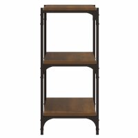 vidaXL B&uuml;cherregal Braun Eiche 100x33x70,5 cm Holzwerkstoff und Stahl