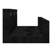 vidaXL Wandregale 2 Stk. Schwarz 50x12x9 cm Massivholz Kiefer