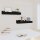 vidaXL Wandregale 2 Stk. Schwarz 50x12x9 cm Massivholz Kiefer