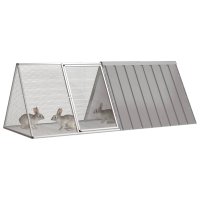 vidaXL Kaninchenkäfig Grau 201,5x80,5x71 cm...