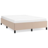 vidaXL Bettgestell Cappuccino-Braun 140x190 cm Kunstleder