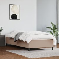 vidaXL Bettgestell Cappuccino-Braun 90x200 cm Kunstleder