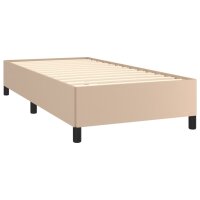 vidaXL Bettgestell Cappuccino-Braun 90x200 cm Kunstleder