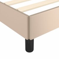 vidaXL Bettgestell Cappuccino-Braun 90x200 cm Kunstleder