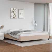 vidaXL Bettgestell Cappuccino-Braun 200x200 cm Kunstleder