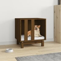 vidaXL Hundehütte Honigbraun 50x40x52 cm Massivholz...