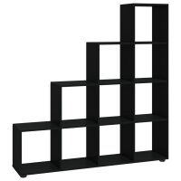 vidaXL Treppenregal Schwarz 142 cm Holzwerkstoff