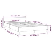 vidaXL Bettgestell mit Kopfteil Dunkelbraun 120x200 cm Stoff