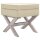 vidaXL Hocker mit Stauraum Beige 45x45x49 cm Leinen