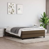 vidaXL Boxspringbett Dunkelbraun 140x200 cm Stoff