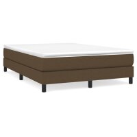 vidaXL Boxspringbett Dunkelbraun 140x200 cm Stoff