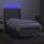 vidaXL Boxspringbett mit Matratze &amp; LED Hellgrau 80x200 cm Stoff