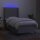 vidaXL Boxspringbett mit Matratze &amp; LED Hellgrau 80x200 cm Stoff