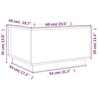 vidaXL Couchtisch Wei&szlig; 60x50x35 cm Massivholz Kiefer