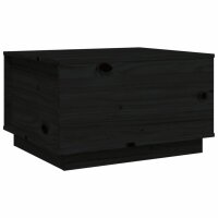 vidaXL Couchtisch Schwarz 60x50x35 cm Massivholz Kiefer