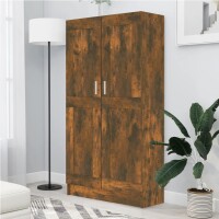 vidaXL B&uuml;cherschrank R&auml;uchereiche 82,5x30,5x150 cm Holzwerkstoff