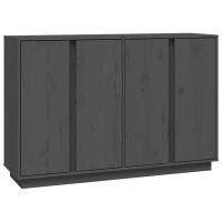 vidaXL Sideboard Grau 120x35x80 cm Massivholz Kiefer