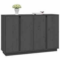 vidaXL Sideboard Grau 120x35x80 cm Massivholz Kiefer