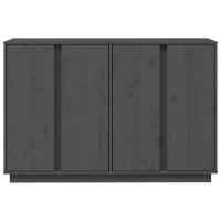 vidaXL Sideboard Grau 120x35x80 cm Massivholz Kiefer