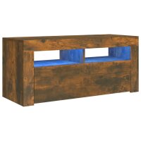 vidaXL TV-Schrank mit LED-Leuchten R&auml;uchereiche 90x35x40 cm