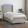 vidaXL Boxspringbett mit Matratze &amp; LED Hellgrau 80x200 cm Stoff