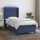 vidaXL Boxspringbett mit Matratze &amp; LED Blau 90x190 cm Stoff