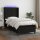 WOWONA Boxspringbett mit Matratze &amp; LED Schwarz 80x200 cm Stoff