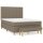 vidaXL Boxspringbett mit Matratze Taupe 140x200 cm Stoff