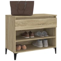 vidaXL Schuhregal Sonoma-Eiche 70x36x60 cm Holzwerkstoff