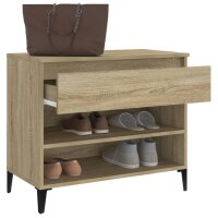 vidaXL Schuhregal Sonoma-Eiche 70x36x60 cm Holzwerkstoff