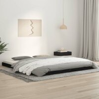 vidaXL Massivholzbett Schwarz 180x200 cm Kiefer 6FT Super King