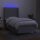 vidaXL Boxspringbett mit Matratze &amp; LED Hellgrau 90x200 cm Stoff