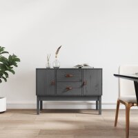 vidaXL Sideboard Grau 110x40x78 cm Massivholz Kiefer