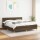 vidaXL Boxspringbett mit Matratze Dunkelbraun 160x200 cm Stoff