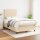 vidaXL Boxspringbett mit Matratze Creme 120x200 cm Stoff