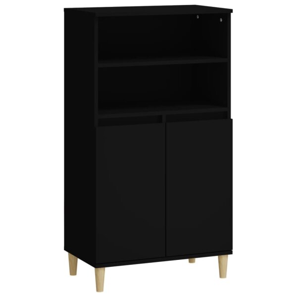 vidaXL Highboard Schwarz 60x36x110 cm Holzwerkstoff