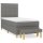 vidaXL Boxspringbett mit Matratze Dunkelgrau 100x200 cm Stoff