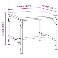 vidaXL Beistelltisch Schwarz 40x40x35 cm Holzwerkstoff