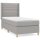 vidaXL Boxspringbett mit Matratze Hellgrau 90x200 cm Stoff